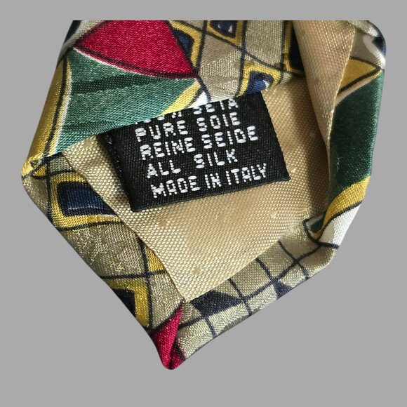 Mickey & Co Disney ~ Atlas Design Silk Necktie Tie Geometric Hidden Mickey Mouse - Picture 7 of 7